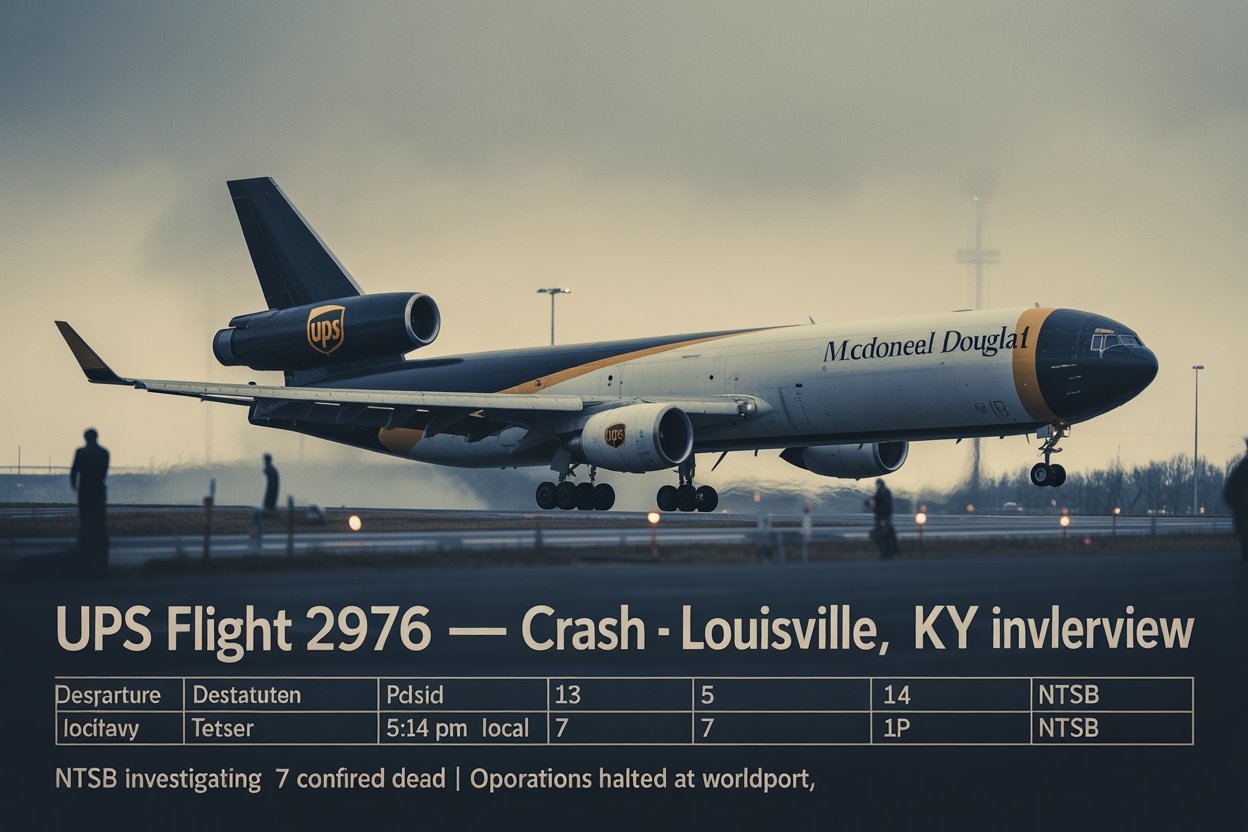UPS Plane Crash: 7 Dead After Cargo Plane Crashes Near Louisville Airport