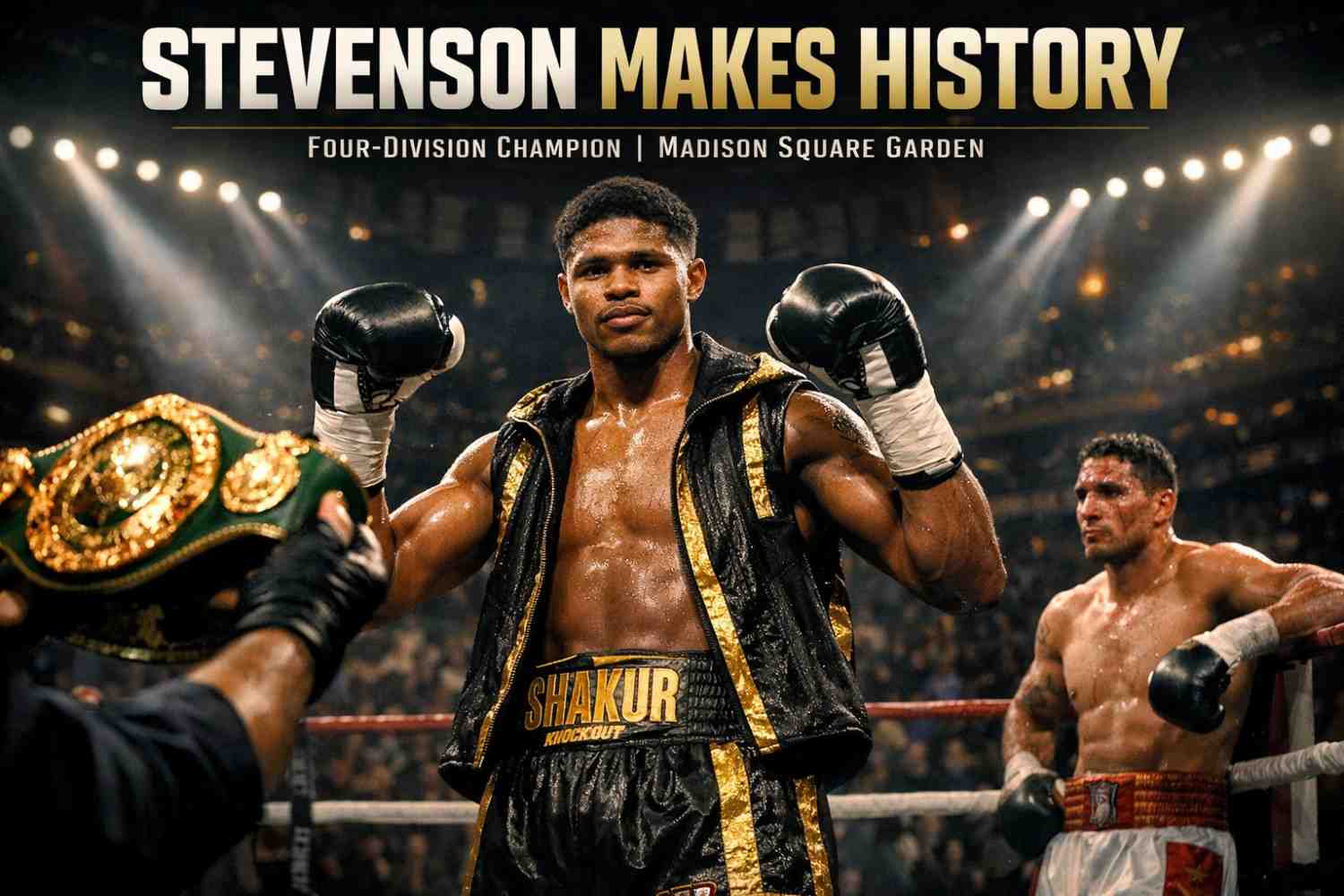 Stevenson Seizes Lopez’s Title, Becomes Four-Division Champ