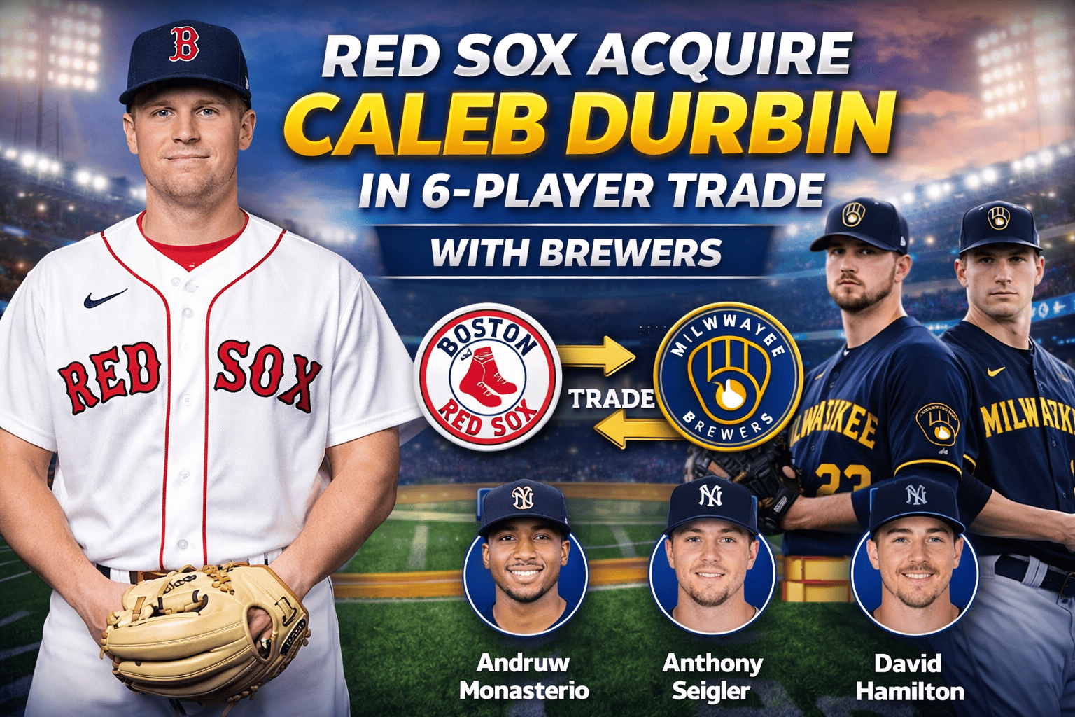 Red Sox Acquire Caleb Durbin in 6-Player Trade